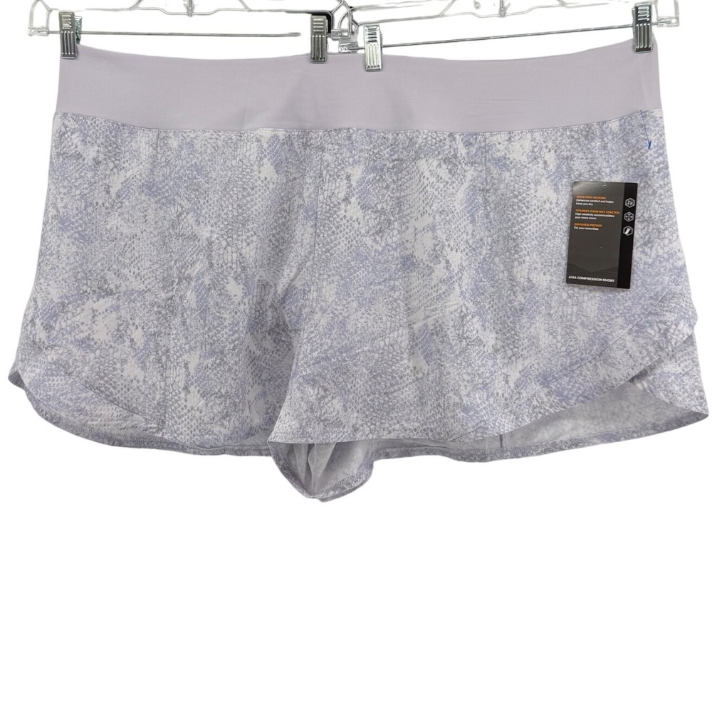 Avia Womens 3X Lavender Horizon Snake Print Compression Shorts NWY